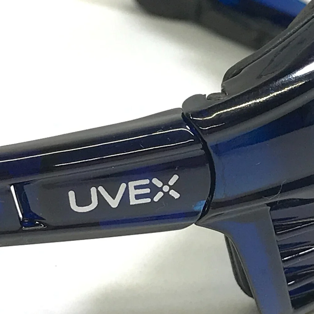 uvex by Honeywell Safety Goggles Eyeglasses Frames SW09 07 Blue Z87-2+ 56-21-127